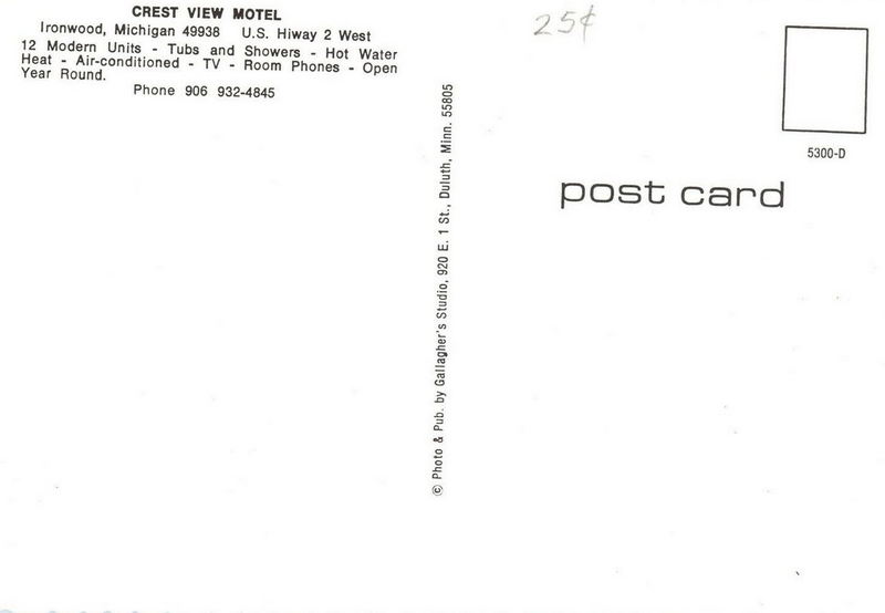 Crestview Motel (Crest View Motel) - Vintage Postcard (newer photo)